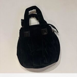 EUC See by Chloe Joy-Ride 2Way Hand/Shoulder Bag, Velour & Enamel, Black